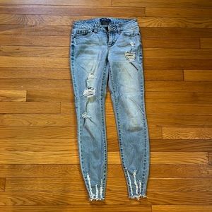 Light wash ripped jeans